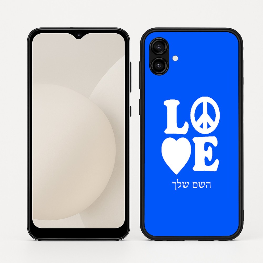 כיסוי בעיצוב אישי עם השם שלך לדגם - Samsung Galaxy A04 בעיצוב אהבה