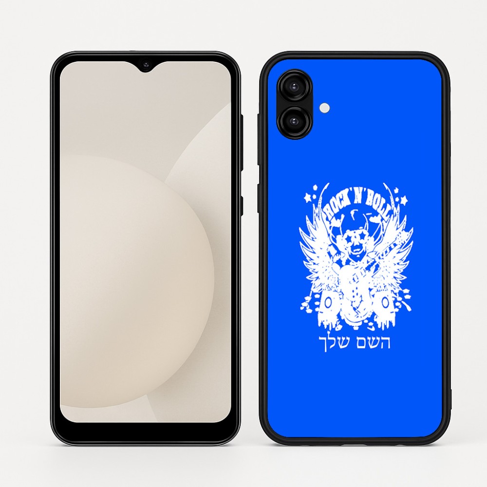 כיסוי בעיצוב אישי עם השם שלך לדגם - Samsung Galaxy A04 בעיצוב רוקנרול