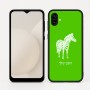 כיסוי בעיצוב אישי עם השם שלך לדגם - Samsung Galaxy A04 בעיצוב זברה