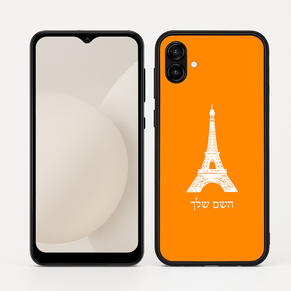 כיסוי בעיצוב אישי עם השם שלך לדגם - Samsung Galaxy A04 בעיצוב מגדל אייפל