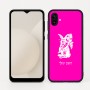 כיסוי בעיצוב אישי עם השם שלך לדגם - Samsung Galaxy A04 בעיצוב ארנב מחזיק גזר