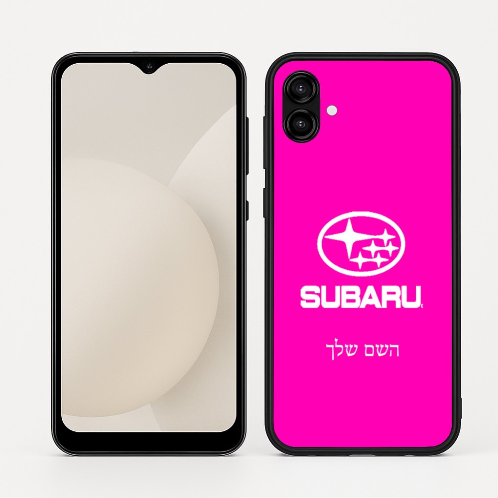 כיסוי בעיצוב אישי עם השם שלך לדגם - Samsung Galaxy A04 בעיצוב סובארו