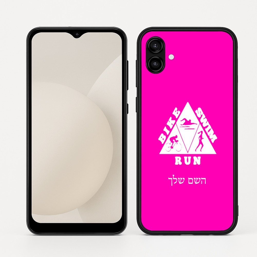 כיסוי בעיצוב אישי עם השם שלך לדגם - Samsung Galaxy A04 בעיצוב טריאתלון