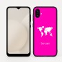 כיסוי בעיצוב אישי עם השם שלך לדגם - Samsung Galaxy A04 בעיצוב מפת העולם