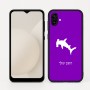 כיסוי בעיצוב אישי עם השם שלך לדגם - Samsung Galaxy A04 בעיצוב כריש ראש פטיש