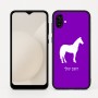 כיסוי בעיצוב אישי עם השם שלך לדגם - Samsung Galaxy A04 בעיצוב סוס