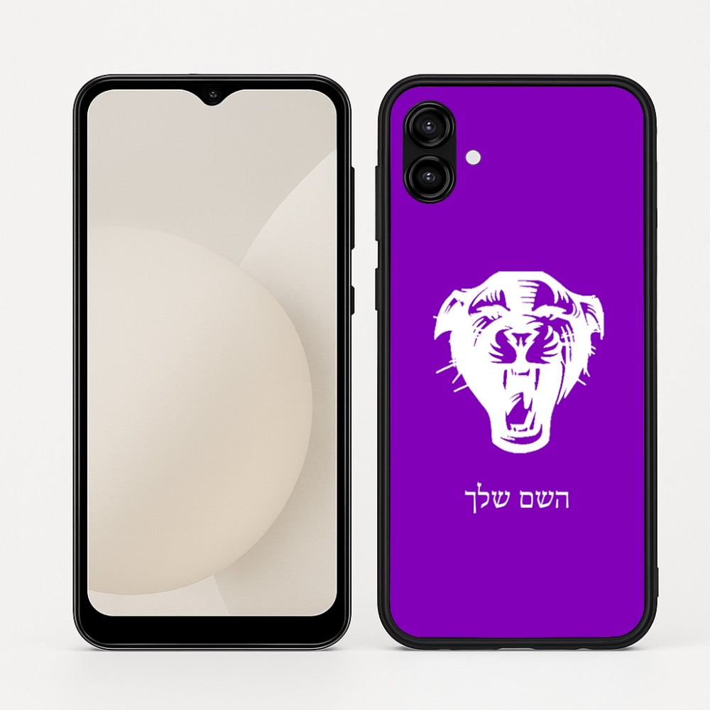 כיסוי בעיצוב אישי עם השם שלך לדגם - Samsung Galaxy A04 בעיצוב פני פנטרה