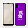 כיסוי בעיצוב אישי עם השם שלך לדגם - Samsung Galaxy A04 בעיצוב ארנב מחזיק גזר