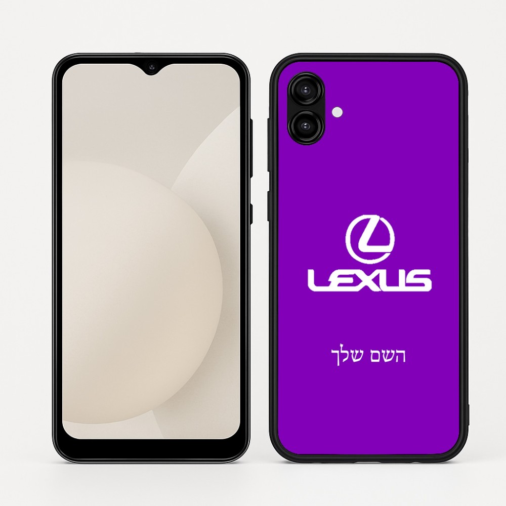 כיסוי בעיצוב אישי עם השם שלך לדגם - Samsung Galaxy A04 בעיצוב לקסוס
