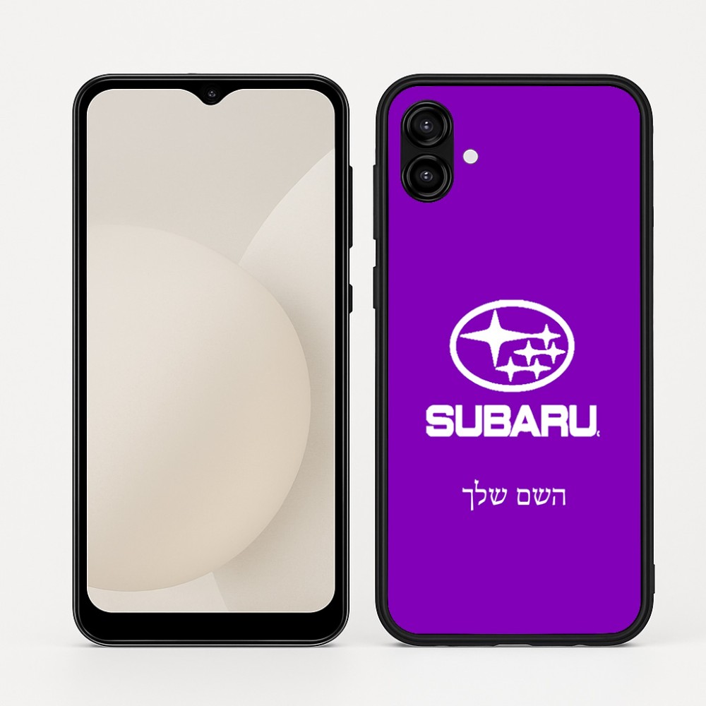 כיסוי בעיצוב אישי עם השם שלך לדגם - Samsung Galaxy A04 בעיצוב סובארו