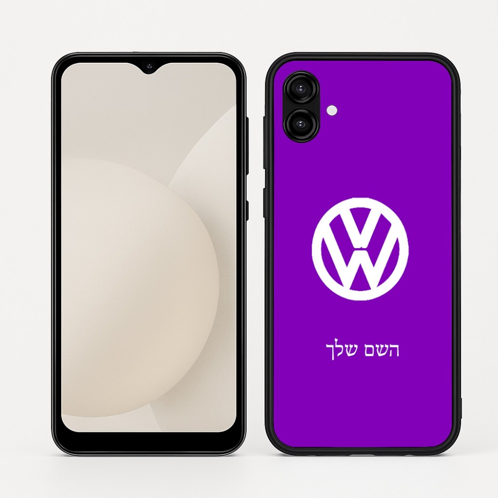 כיסוי בעיצוב אישי עם השם שלך לדגם - Samsung Galaxy A04 בעיצוב פולקסווגן