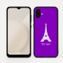 כיסוי בעיצוב אישי עם השם שלך לדגם - Samsung Galaxy A04 בעיצוב מגדל אייפל