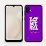 כיסוי בעיצוב אישי עם השם שלך לדגם - Samsung Galaxy A04 בעיצוב נשקי את חבר שלי