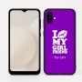 כיסוי בעיצוב אישי עם השם שלך לדגם - Samsung Galaxy A04 בעיצוב לנשק את החברה שלי