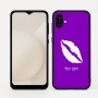 כיסוי בעיצוב אישי עם השם שלך לדגם - Samsung Galaxy A04 בעיצוב שפתיים - נשיקה