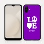 כיסוי בעיצוב אישי עם השם שלך לדגם - Samsung Galaxy A04 בעיצוב אהבה