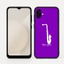 כיסוי בעיצוב אישי עם השם שלך לדגם - Samsung Galaxy A04 בעיצוב סקסופון