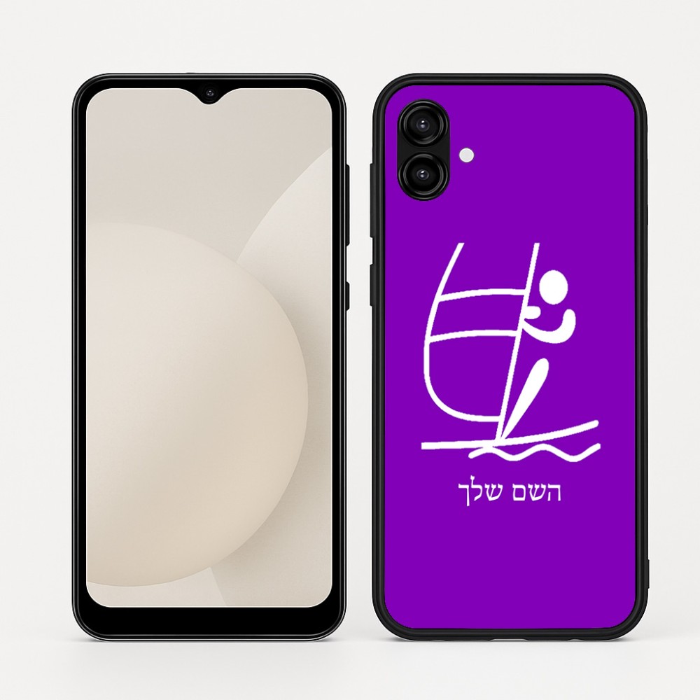 כיסוי בעיצוב אישי עם השם שלך לדגם - Samsung Galaxy A04 בעיצוב שייט אולימפי