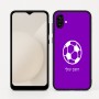 כיסוי בעיצוב אישי עם השם שלך לדגם - Samsung Galaxy A04 בעיצוב כדורגל כדור כדורגל