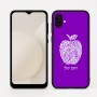 כיסוי בעיצוב אישי עם השם שלך לדגם - Samsung Galaxy A04 בעיצוב הדפס תפוח