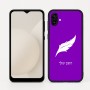 כיסוי בעיצוב אישי עם השם שלך לדגם - Samsung Galaxy A04 בעיצוב נוצת נוצה