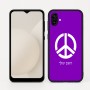 כיסוי בעיצוב אישי עם השם שלך לדגם - Samsung Galaxy A04 בעיצוב סמל השלום