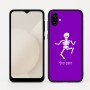 כיסוי בעיצוב אישי עם השם שלך לדגם - Samsung Galaxy A04 בעיצוב סקלטון