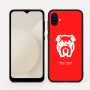 כיסוי בעיצוב אישי עם השם שלך לדגם - Samsung Galaxy A04 בעיצוב פרצוף בולדוג
