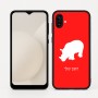 כיסוי בעיצוב אישי עם השם שלך לדגם - Samsung Galaxy A04 בעיצוב קרנף