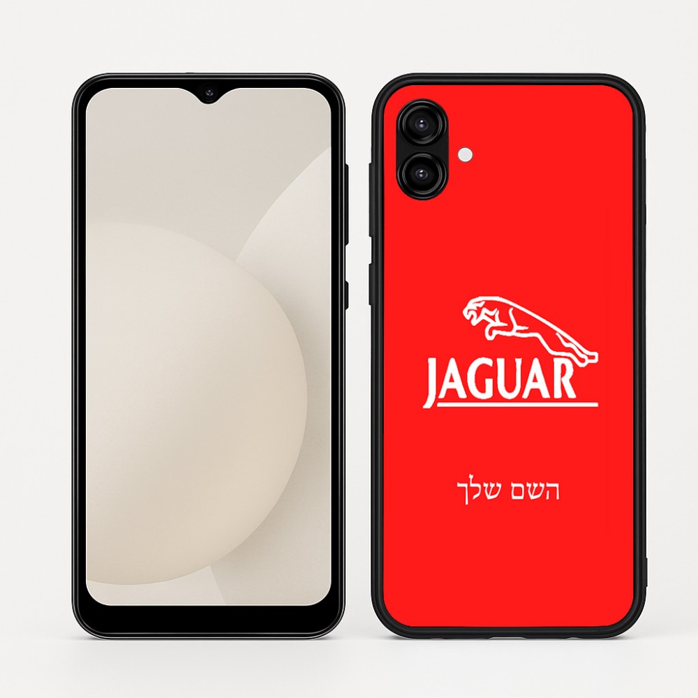 כיסוי בעיצוב אישי עם השם שלך לדגם - Samsung Galaxy A04 בעיצוב יגואר