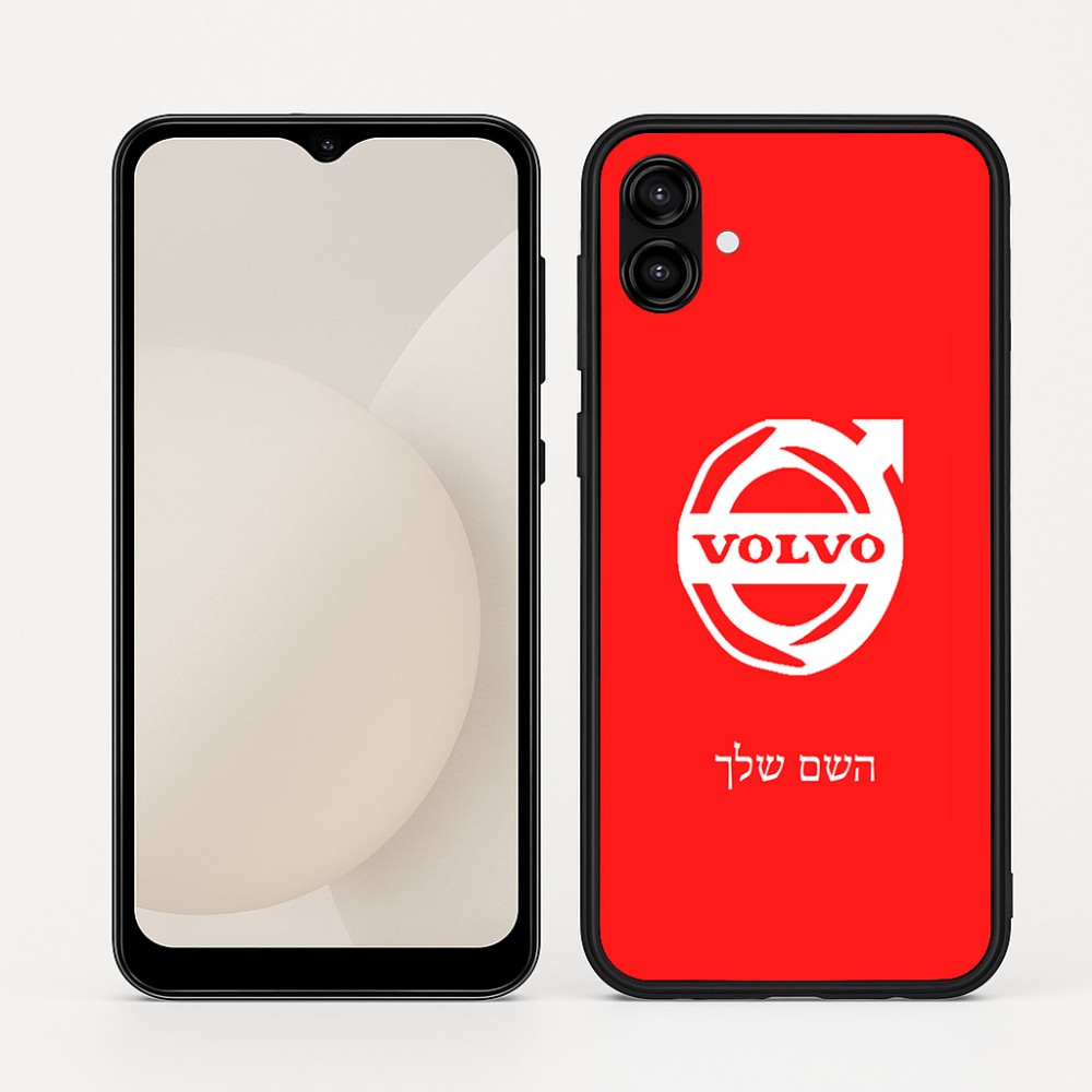 כיסוי בעיצוב אישי עם השם שלך לדגם - Samsung Galaxy A04 בעיצוב וולוו