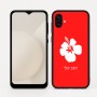 כיסוי בעיצוב אישי עם השם שלך לדגם - Samsung Galaxy A04 בעיצוב פרח היביסקוס