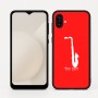 כיסוי בעיצוב אישי עם השם שלך לדגם - Samsung Galaxy A04 בעיצוב סקסופון