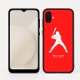 כיסוי בעיצוב אישי עם השם שלך לדגם - Samsung Galaxy A04 בעיצוב שחקן בייסבול