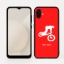 כיסוי בעיצוב אישי עם השם שלך לדגם - Samsung Galaxy A04 בעיצוב רוכב אופניים