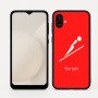כיסוי בעיצוב אישי עם השם שלך לדגם - Samsung Galaxy A04 בעיצוב קפיצת סקי אולימפית