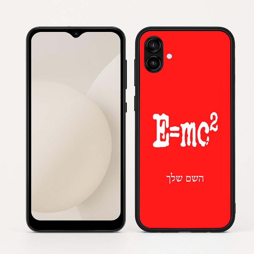 כיסוי בעיצוב אישי עם השם שלך לדגם - Samsung Galaxy A04 בעיצוב נוסחת אלברט איינשטיין