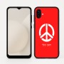 כיסוי בעיצוב אישי עם השם שלך לדגם - Samsung Galaxy A04 בעיצוב סמל השלום