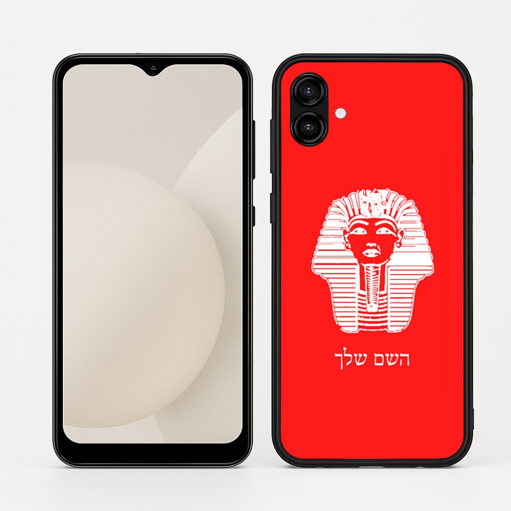 כיסוי בעיצוב אישי עם השם שלך לדגם - Samsung Galaxy A04 בעיצוב פרעה - תות ענח' אמון מצרי