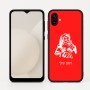 כיסוי בעיצוב אישי עם השם שלך לדגם - Samsung Galaxy A04 בעיצוב סנטה קלאוס