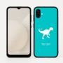 כיסוי בעיצוב אישי עם השם שלך לדגם - Samsung Galaxy A04 בעיצוב דינוזאור