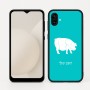 כיסוי בעיצוב אישי עם השם שלך לדגם - Samsung Galaxy A04 בעיצוב חזיר
