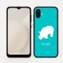 כיסוי בעיצוב אישי עם השם שלך לדגם - Samsung Galaxy A04 בעיצוב קרנף