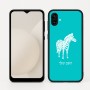 כיסוי בעיצוב אישי עם השם שלך לדגם - Samsung Galaxy A04 בעיצוב זברה