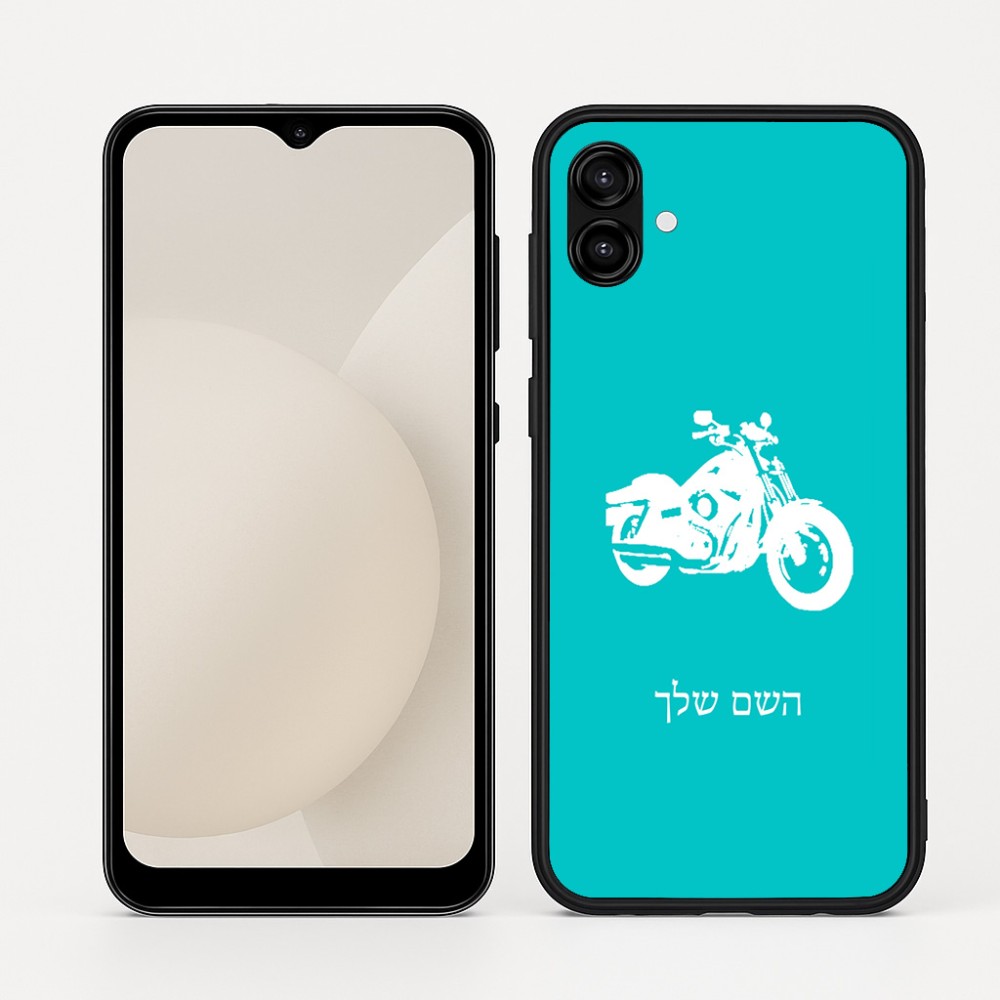 כיסוי בעיצוב אישי עם השם שלך לדגם - Samsung Galaxy A04 בעיצוב הארלי-דיווידסון