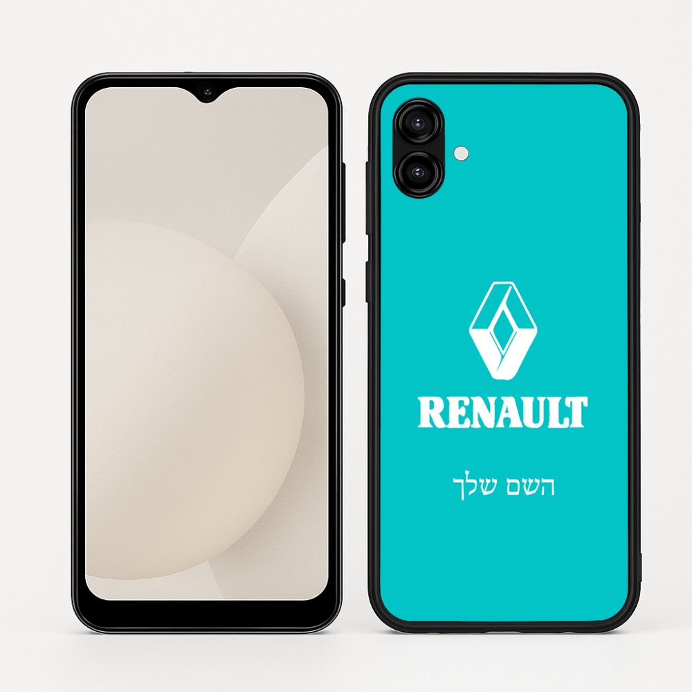 כיסוי בעיצוב אישי עם השם שלך לדגם - Samsung Galaxy A04 בעיצוב רנו