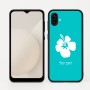 כיסוי בעיצוב אישי עם השם שלך לדגם - Samsung Galaxy A04 בעיצוב פרח היביסקוס