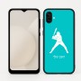 כיסוי בעיצוב אישי עם השם שלך לדגם - Samsung Galaxy A04 בעיצוב שחקן בייסבול