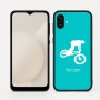 כיסוי בעיצוב אישי עם השם שלך לדגם - Samsung Galaxy A04 בעיצוב רוכב אופניים