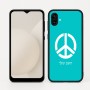 כיסוי בעיצוב אישי עם השם שלך לדגם - Samsung Galaxy A04 בעיצוב סמל השלום